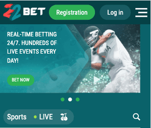22bet cricket betting