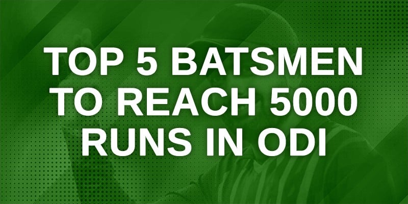 Fasters batsmen to reach 5000 runs in ODI