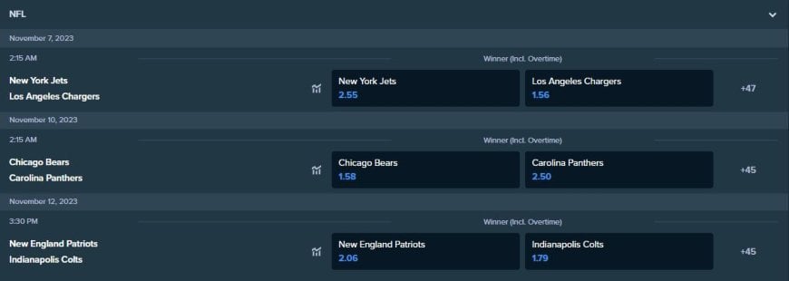 nfl betting lines stake